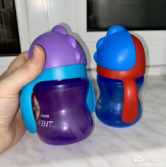 Поильники непроливайки Avent Авент с трубочкой