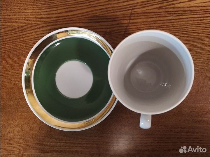 Чайная пара Красный Фарфорист СССР бу