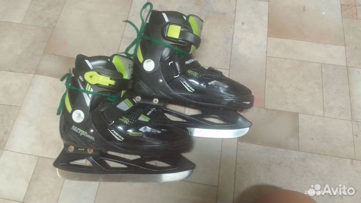 Коньки детские раздвижные размер 33-35