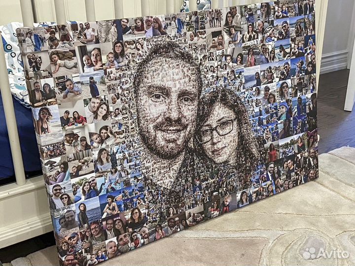 Портрет-мозаика, уникальный подарок из фотографий
