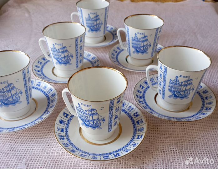 Кофейный сервиз лфз СССР фарфор