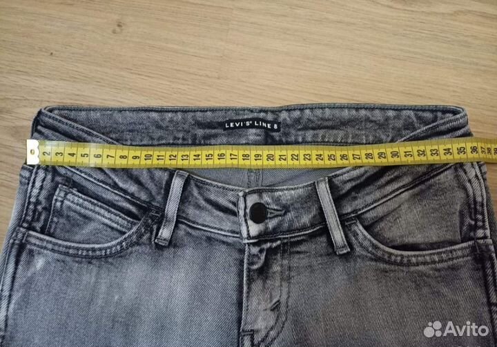 Серые женские джинсы Levis,line 8,р.42-44