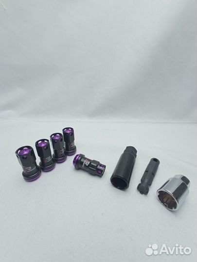 Гайки MAX guard (комплект 20шт) (Черно-фиолетовые)