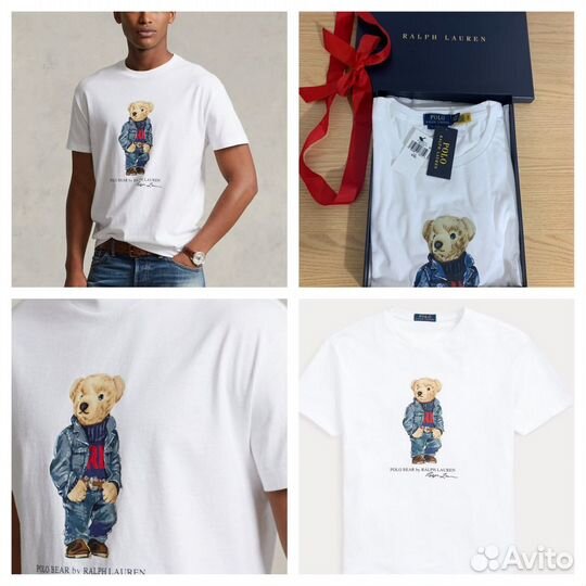 Футболка ralph lauren bear мишка XXL оригинал