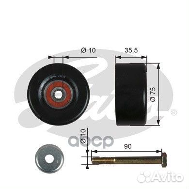 T36357 ролик натяжной поликлинового ремня gates