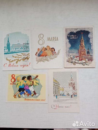 Открытки СССР 1950-1960х гг. Подписанные