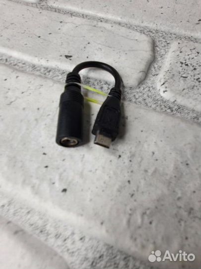 Переходник 5.5х2.1гнездо на microUSB-штекер,20см