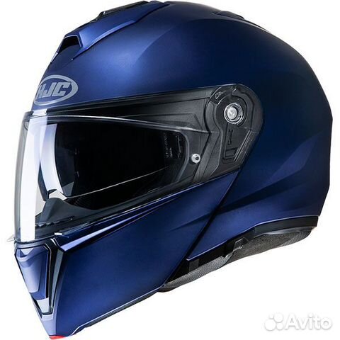 Мотошлем HJC I-90 semi flat metallic blue купить в Омске | Авито