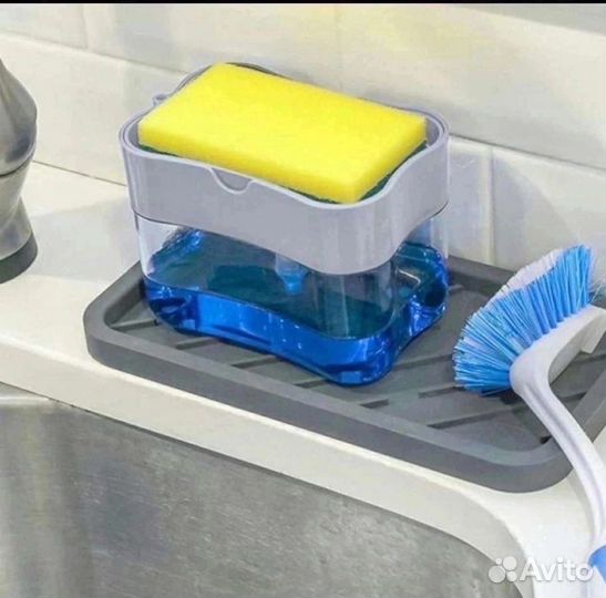 Дозатор жидкого мыла с губкой для мытья