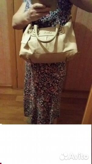 Сумка coach, кожаная, женская