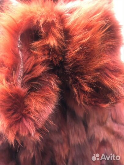 Шуба лиса терракотового цвета 52