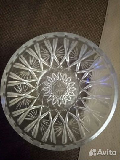 Ваза для фруктов хрусталь СССР
