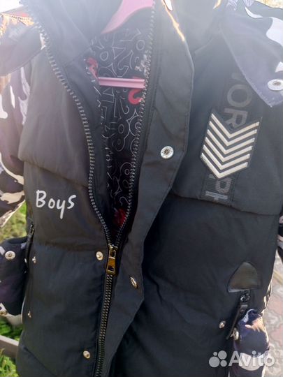 Зимний детский пуховик для мальчика