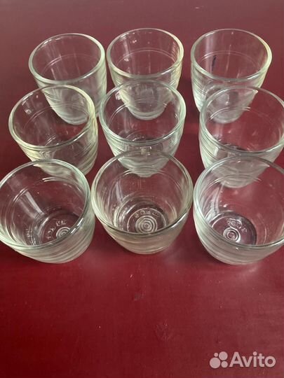 9 стеклянных стопок СССР