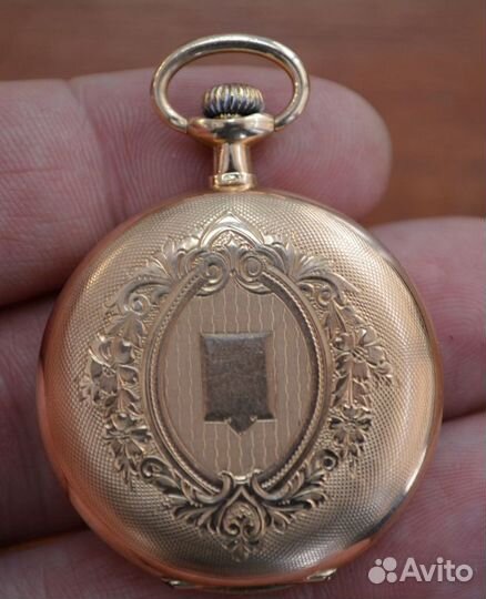 Карманные золотые часы 56 пр С двойной крышкой