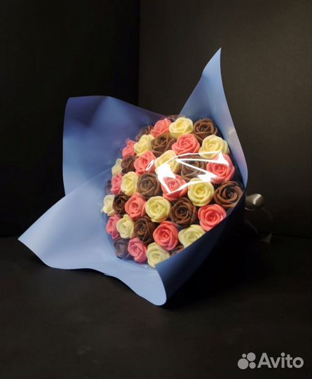 Розы из Бельгийского Шоколада - 37 шт в Букете