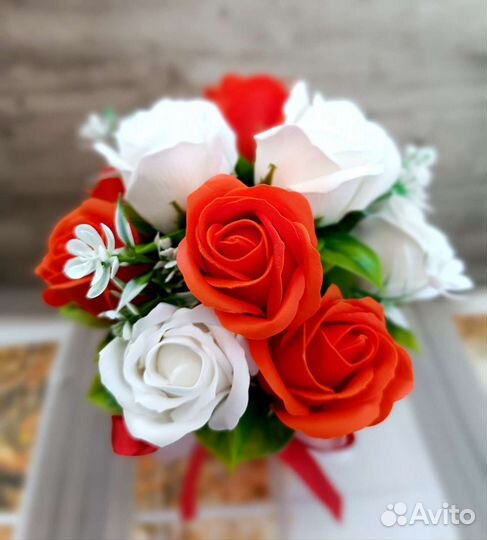 Букет из мыльных цветов