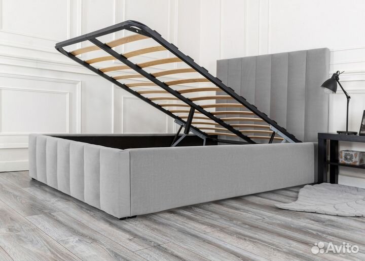 Кровать 120х200 с подъемным механизмом серый
