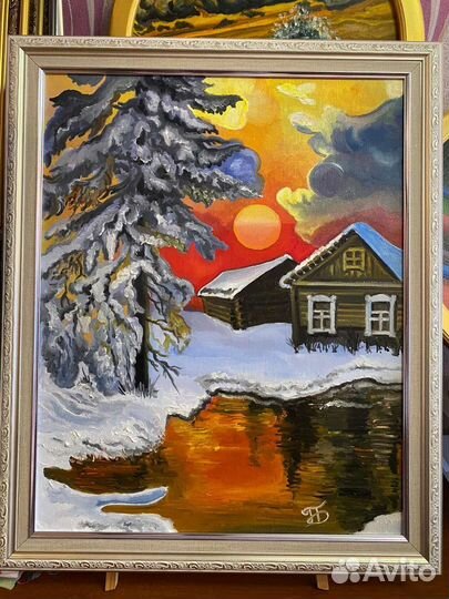 Картина маслом на холсте пейзаж