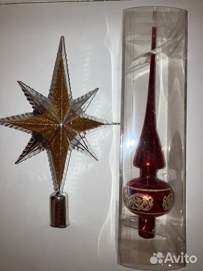 Звезда на елку, верхушка для елки, 26 см