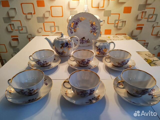 Чайный сервиз лфз фарфор СССР