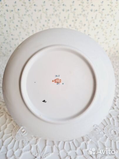 Тарелки лфз Май, Розовая ветка и др., фарфор СССР