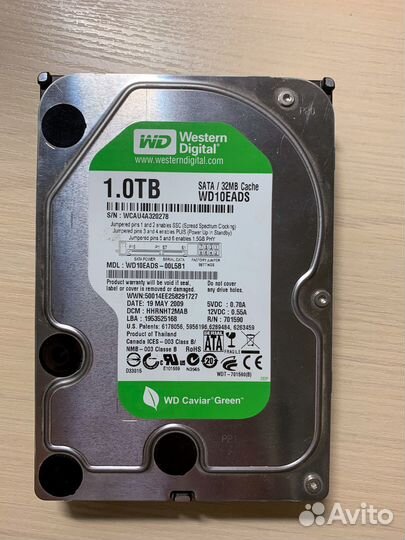 Жесткие диски HDD 1Tb WD green, Seagate