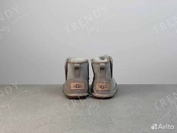 Угги mid детские серые замша UGG