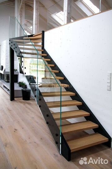 Перила для лестницы стеклянные ограждения