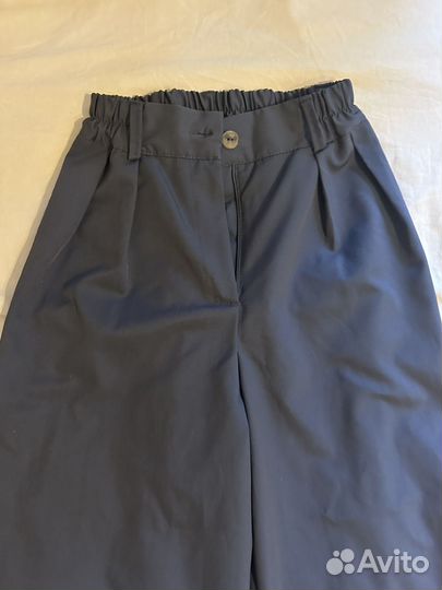 Брюки палаццо серые