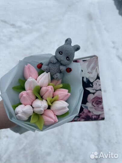 Букет из мыла тюльпаны