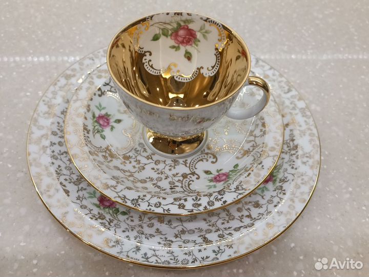 Kaiser Германия чайное трио фарфор