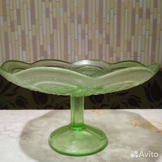 Ваза для фруктов на ножке СССР