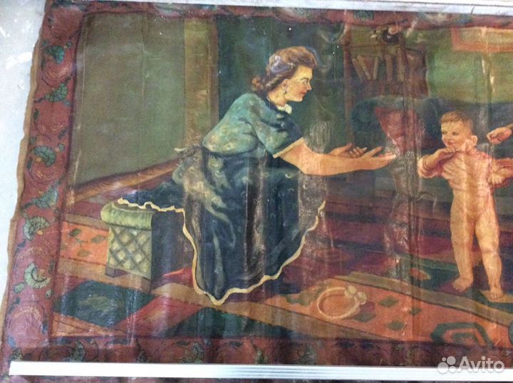 Большой холст-Первый шаг, пионерия,агитация