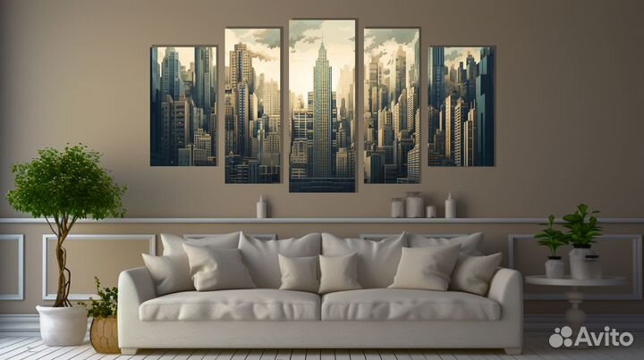 Модульные картины (созданные Нейросетью)