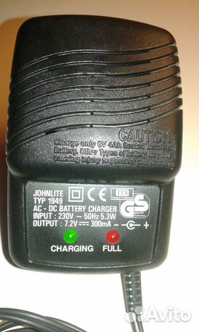 Зарядное устройство johnlite 1949 7.2V 300mA