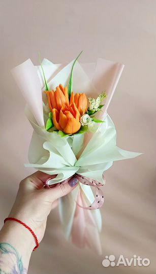 Букет тюльпанов из мыла