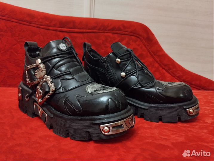 Ботинки рокерские на платформе