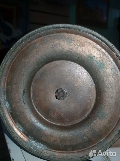 Шпиатр старая чернильница голова собаки