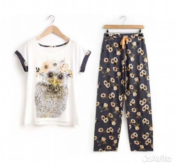 Большой размер женская пижама домашняя одежда