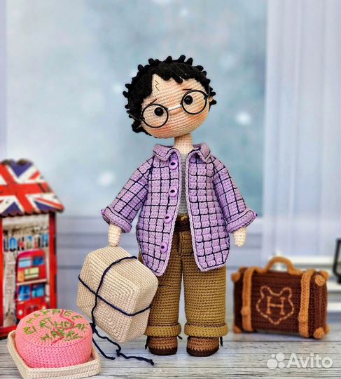 Вязаная игрушка кукла Гарри Поттер Гермиона Добби