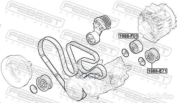 Ролик обводной 1988-F01 Febest