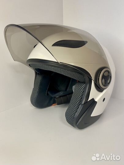 Шлем для скутера, электросамоката белый размер L