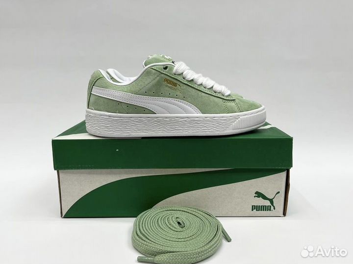 Кеды puma suede xl зелёные