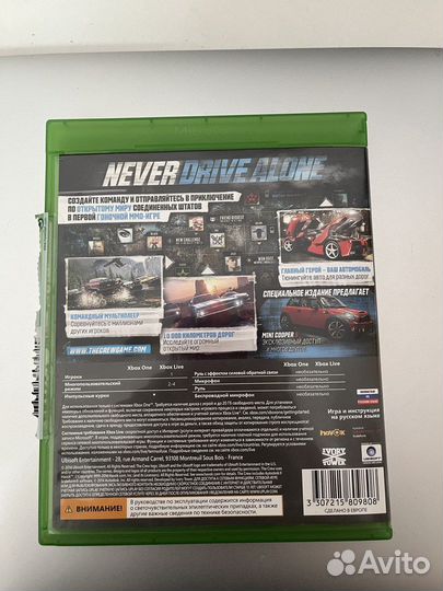 Диск THE crew для xbox one