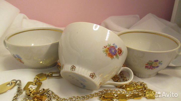 Чайная чашка Мейсоновский букет Рига 60-е-70-е