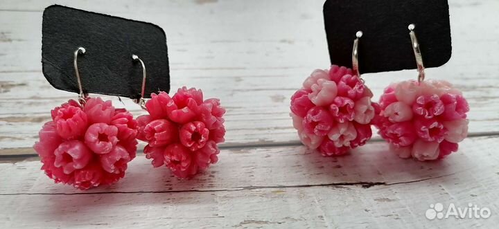 Серьги из полимерной глины ручной