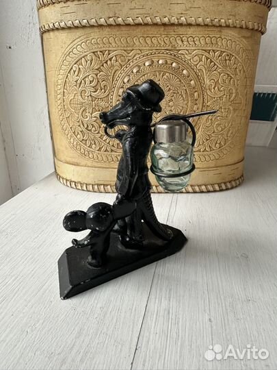 Статуэтка крокодил Гена и Чебурашка металл СССР