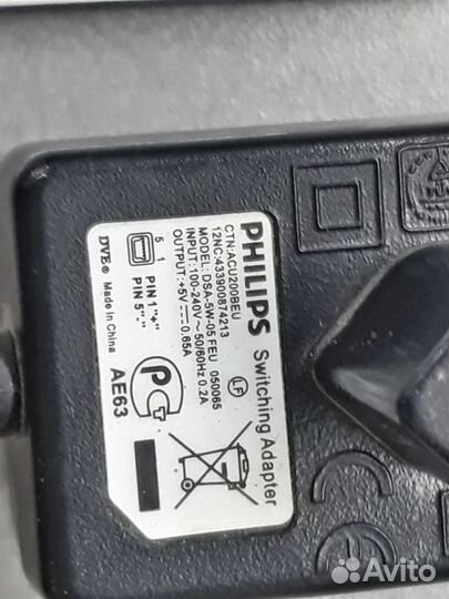 Блок питания Philips DSA-5W-05 DEU 5V 650mA 0,65A