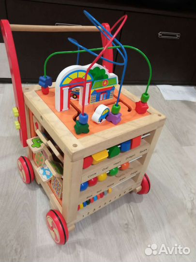 Ходунки каталка детские деревянные игровой центр
